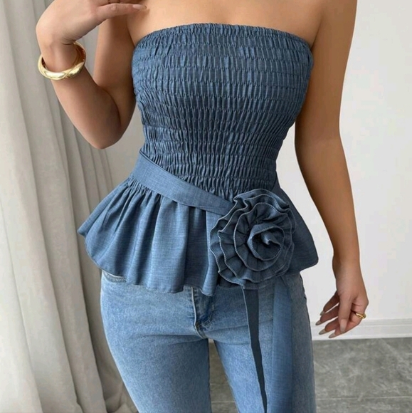 Women Solid Color Simple Commuting Casual Blouse,Minimalist Fashion For Daily - Picture 3 of 5